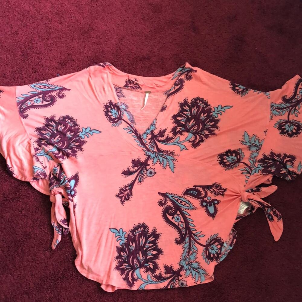 NWOT Free People Floral Top Size XS - Picture 6 of 8